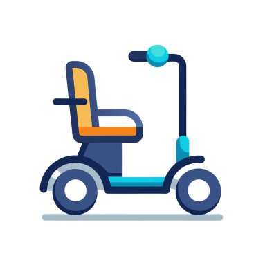 Mavi tekerlekli sandalye simgesinin vektör çizimi