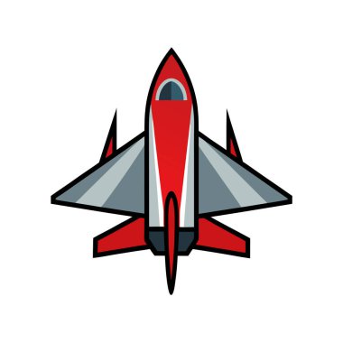 Askeri uçak ikonu. vektör illüstrasyonu