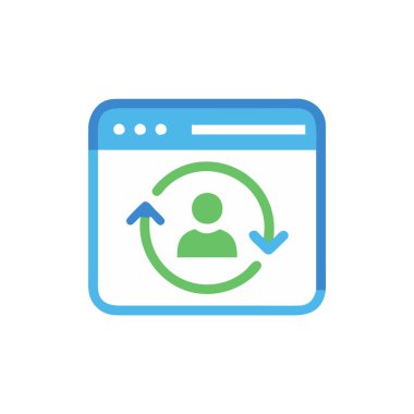 kullanıcı vektörü düz renk simgesi