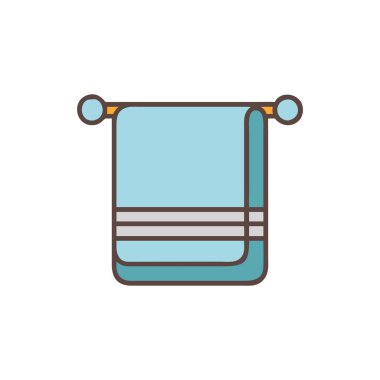 izole havlu ikonu vektör tasarımı