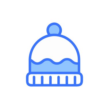 Kış şapka simge vektör çizim