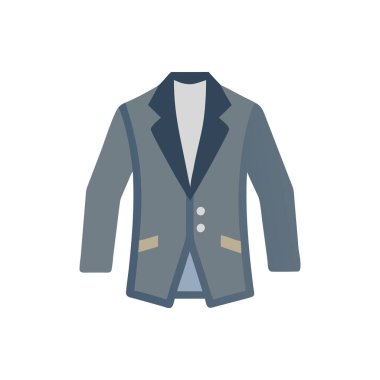 Ceket ikonu. düz dizayn. vektör illüstrasyonu