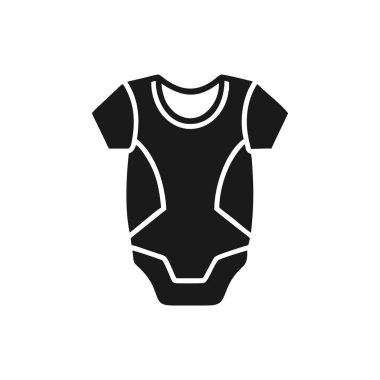 Yeni doğan bebek giysisi ikonu modaya uygun. düz biçim vektör illüstrasyonu.