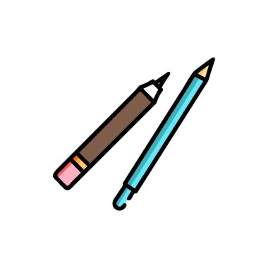 Kalem simgesi tasarımı şablonu izole edildi