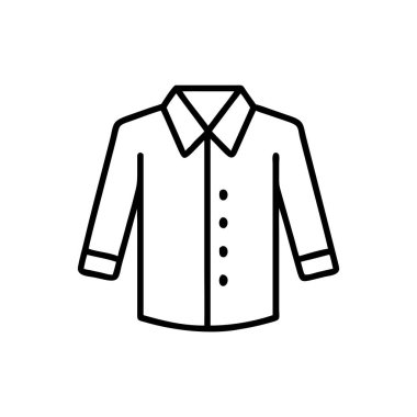 gömlek ince çizgi vektör simgesi