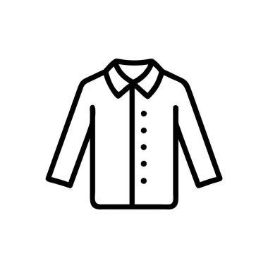 giysi vektörü ince çizgi simgesi