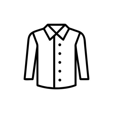 Ceket ikonu. İnce çizgi vektör çizimi. beyaz arkaplanda izole