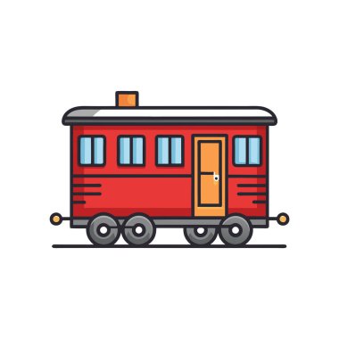 Vektör olarak tren simgesi. Logotype