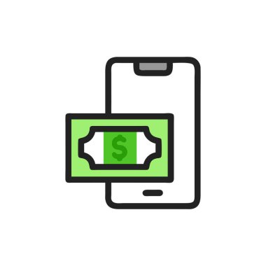 para vektörü düz renk simgesi