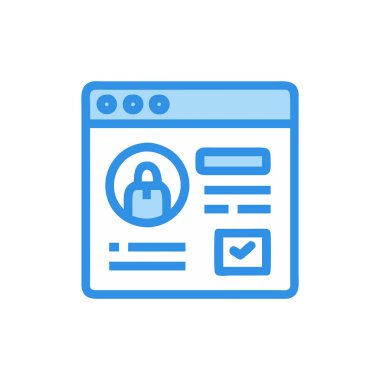 Güvenli vektör ince çizgi simgesi