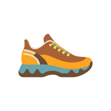 beyaz arkaplanda ayakkabı yassı simgesi