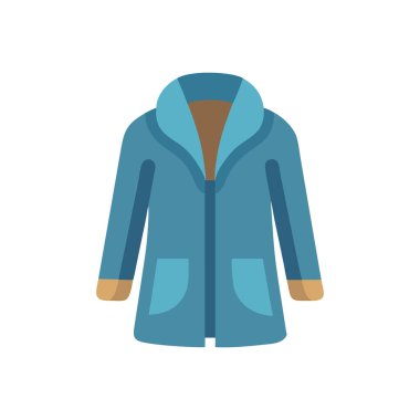 Ceket düz stil ikon tasarımı, ceket moda moda gündelik insan yaşam tarzı ve kişi tema vektör illüstrasyonu