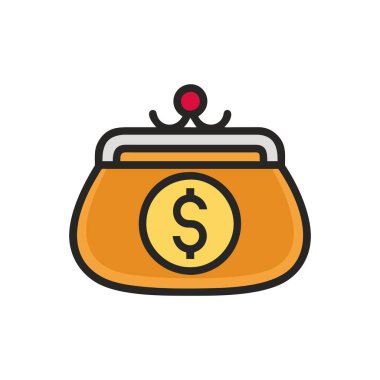 Dolar işaretli para çantası.