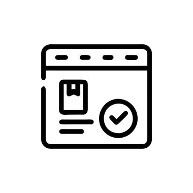 Web simgesi, masaüstü bilgisayar simgesinin vektör illüstrasyonu