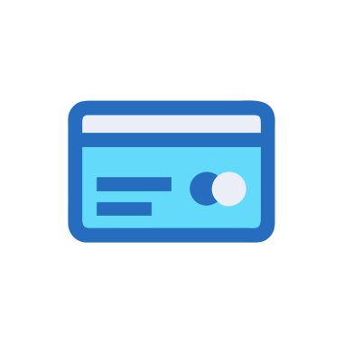 Kredi kartı simgesi vektör çizim logosu