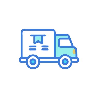 Kamyon simgesi vektörde. Logotype