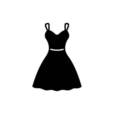 düz elbise glif simge vektör