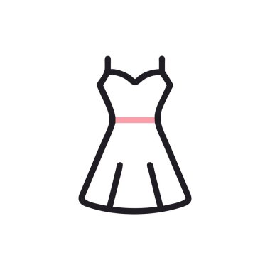 giysi simgesi vektörü beyaz arkaplanda izole, şeffaf işaret