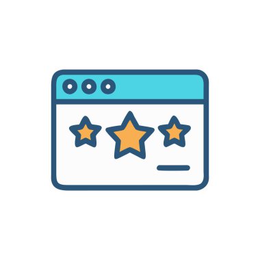 derecelendirme vektörü düz renk simgesi