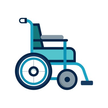 tekerlekli sandalye ikonu vektör illüstrasyonu