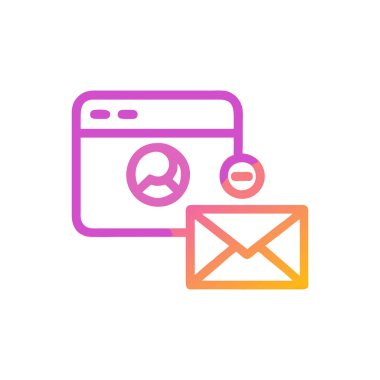 İleti simgesi içeren e- posta adresi. vektör illüstrasyonu