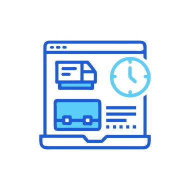 Web sitesi satır simgesi, vektör illüstrasyonu