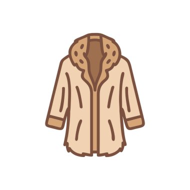 vektör kış ceket simgesi