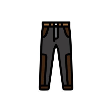 Pantolon ve pantolon ikonunun vektör çizimi. Pantolon ve pantolon grafiği