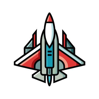 roket fırlatma simgesi, vektör illüstrasyonu