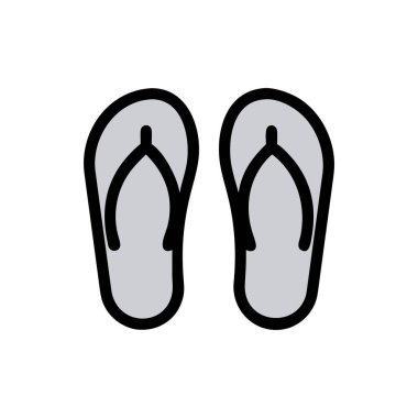 kolayca değiştirilebilen veya düzenlenebilen terlik vektör simgesi