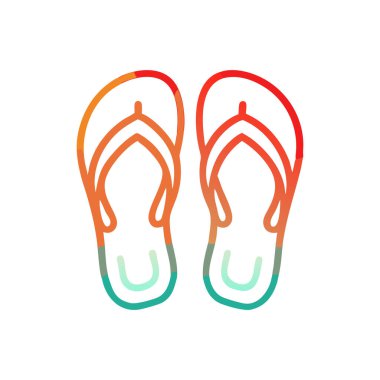 flip flops vektör logo şablonu, vektör illüstrasyonu