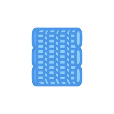 mavi doldurulmuş kauçuk mühür pul vektör illüstrasyonu