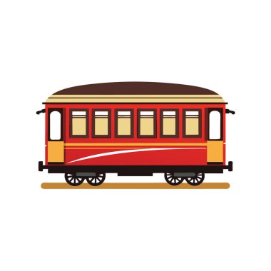 tren simgesi, vektör illüstrasyonu