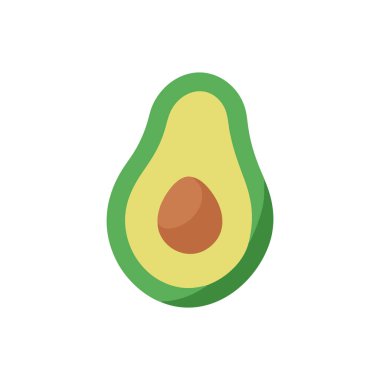 avokado simgesi vektörü beyaz arkaplanda izole edildi