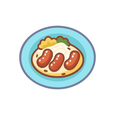 Lezzetli ve sağlıklı pizza, vektör çizimi içeriyor.