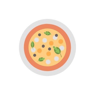 Pizza ikonu vektör illüstrasyonu