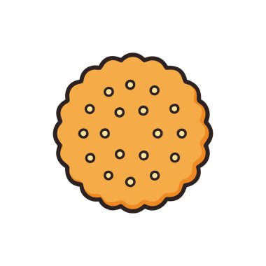 Şeffaf bir arkaplanda bisküvi vektör çizimi. Birinci kalite semboller. Konsept ve grafik tasarımı için vuruş simgesi.
