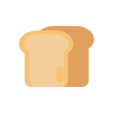 ekmek düz simgesi, vektör, illüstrasyon