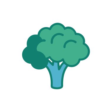 brokoli sebze renk çizgisi simgesi