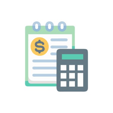 hesap makinesi vektör tasarımlı bir vergi hesap makinesi