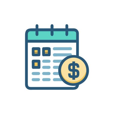 iş ve Finans düz vektör ikonlar.