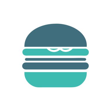 Hamburger ikonu vektör illüstrasyonu