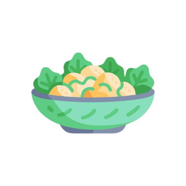 Tavuklu erişte vektör tasarımı.