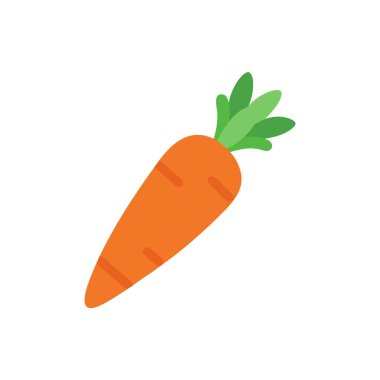 Havuç yassı ikon, sağlıklı yiyecek.