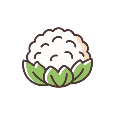 Beyaz arkaplandaki karikatür lahanasının vektör çizimi