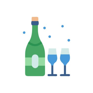 Şampanya simge vektör çizim