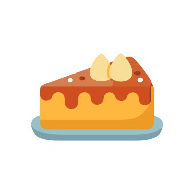 Şeffaf arkaplanda pasta vektör çizimi. düz dizayn sembolleri.