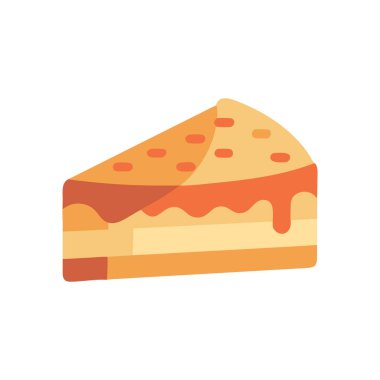 Lezzetli tatlı yiyecekler yassı ikon vektör çizimi tasarımı