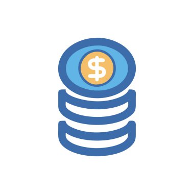 Şeffaf bir arkaplanda dolar vektör çizimi. Birinci kalite semboller. Konsept ve grafik tasarımı için simgeler.