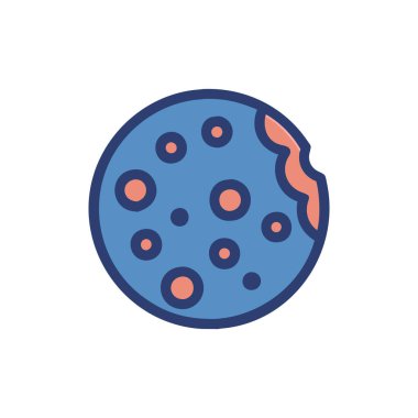 Güneş sistemi ikon vektörlü gezegen. Dolu çizgi işareti. renk sembolü illüstrasyonu